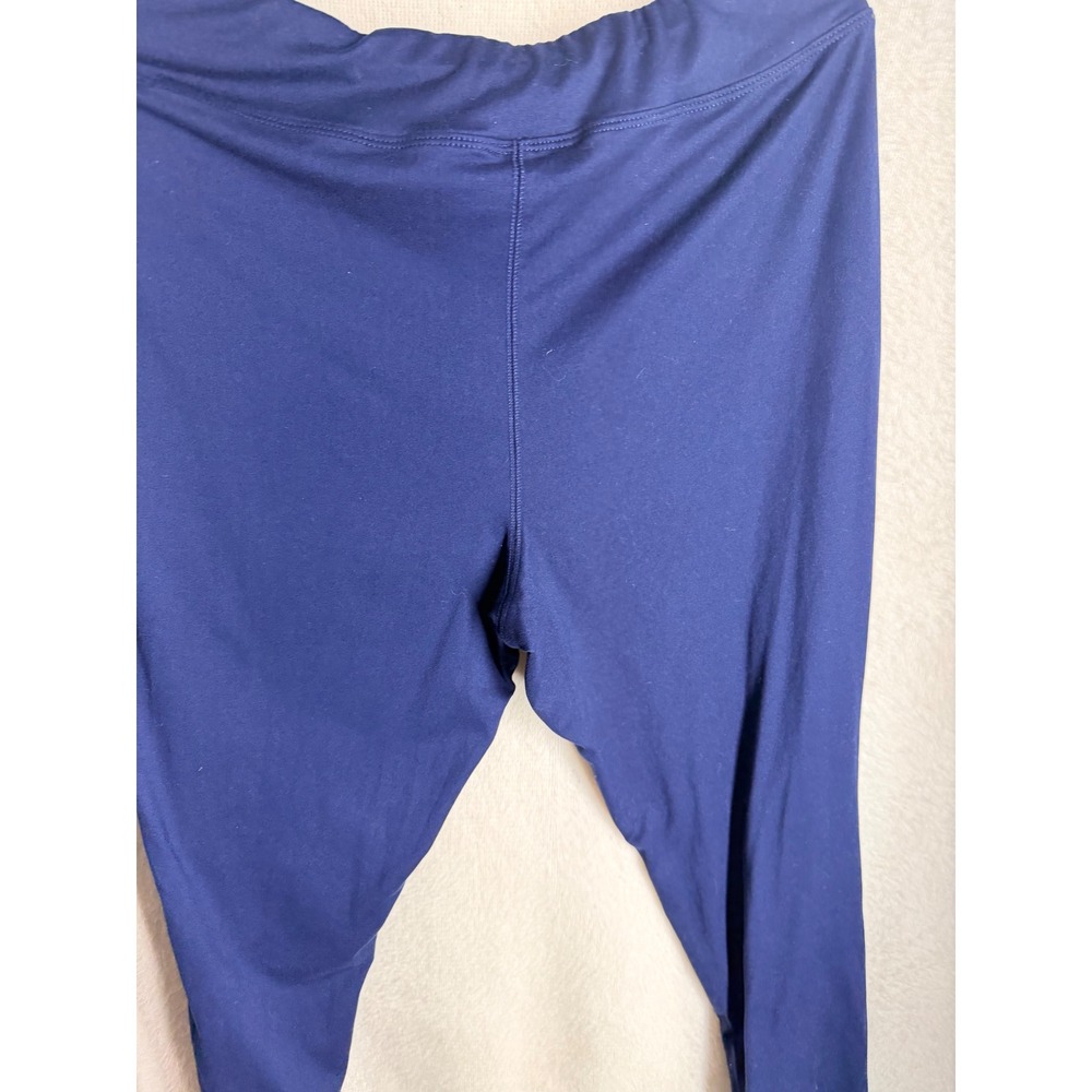 New Directions Studio Womens Navy Blue Elastic Waist Leggings Size L - Picture 6 of 8